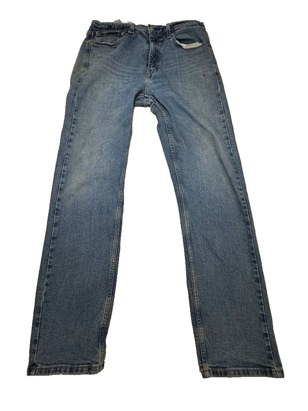 Levi's 505 Jeans Men's 34x32 Regular Fit Straight Leg Blue Medium Wash Stretch